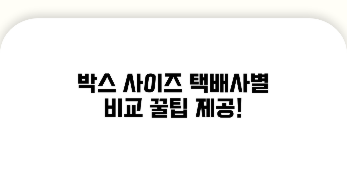 택배사별 박스 크기 비교 분석