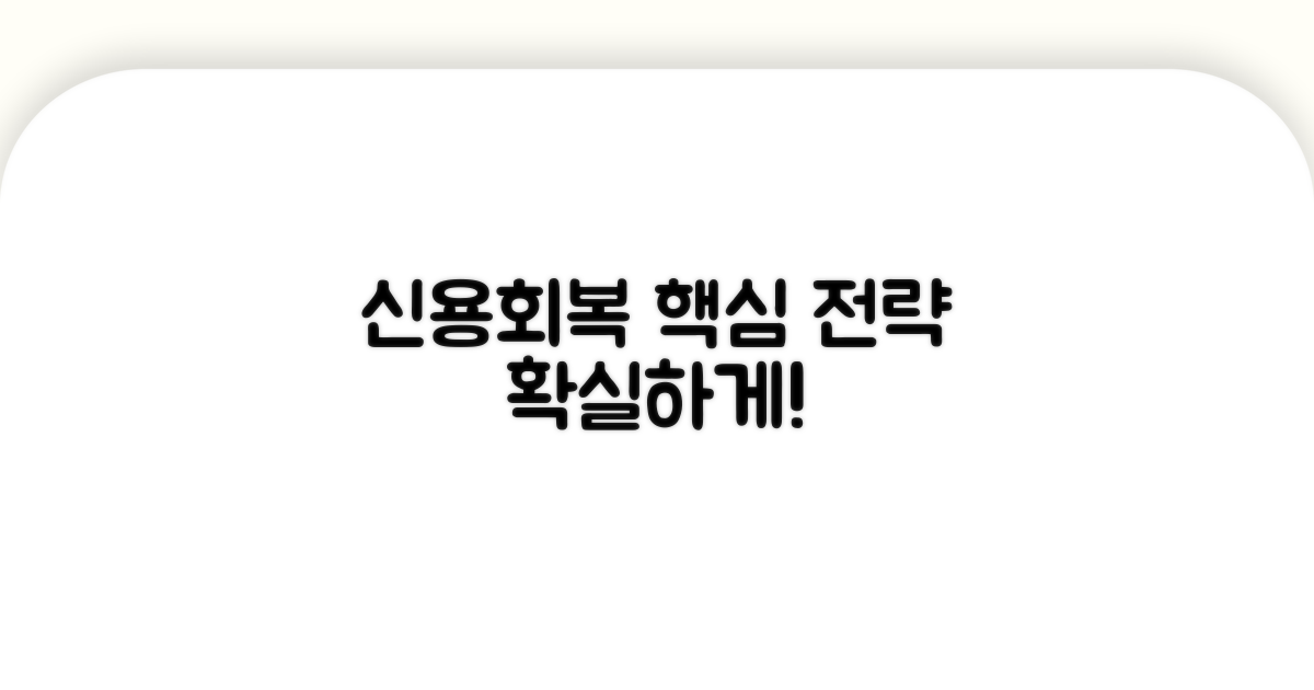 신용회복 핵심 전략 공개