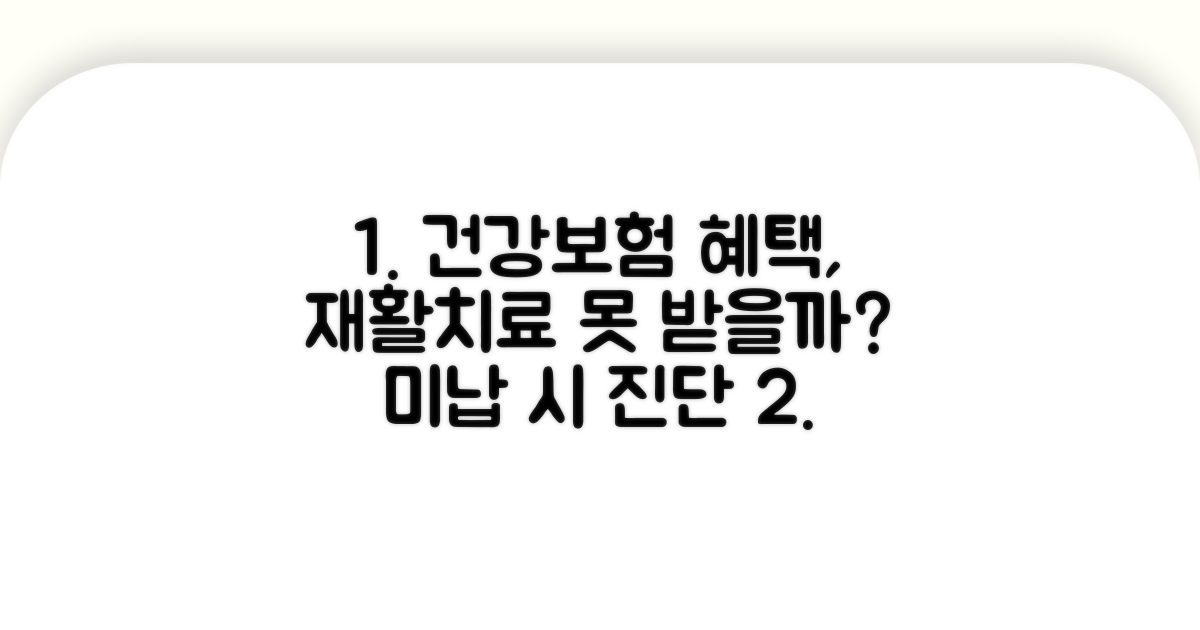 미납 시 재활치료 건강보험 혜택