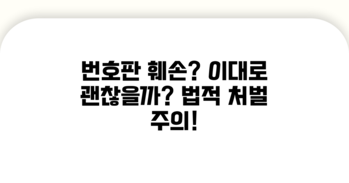 번호판 훼손, 그냥 써도 될까?