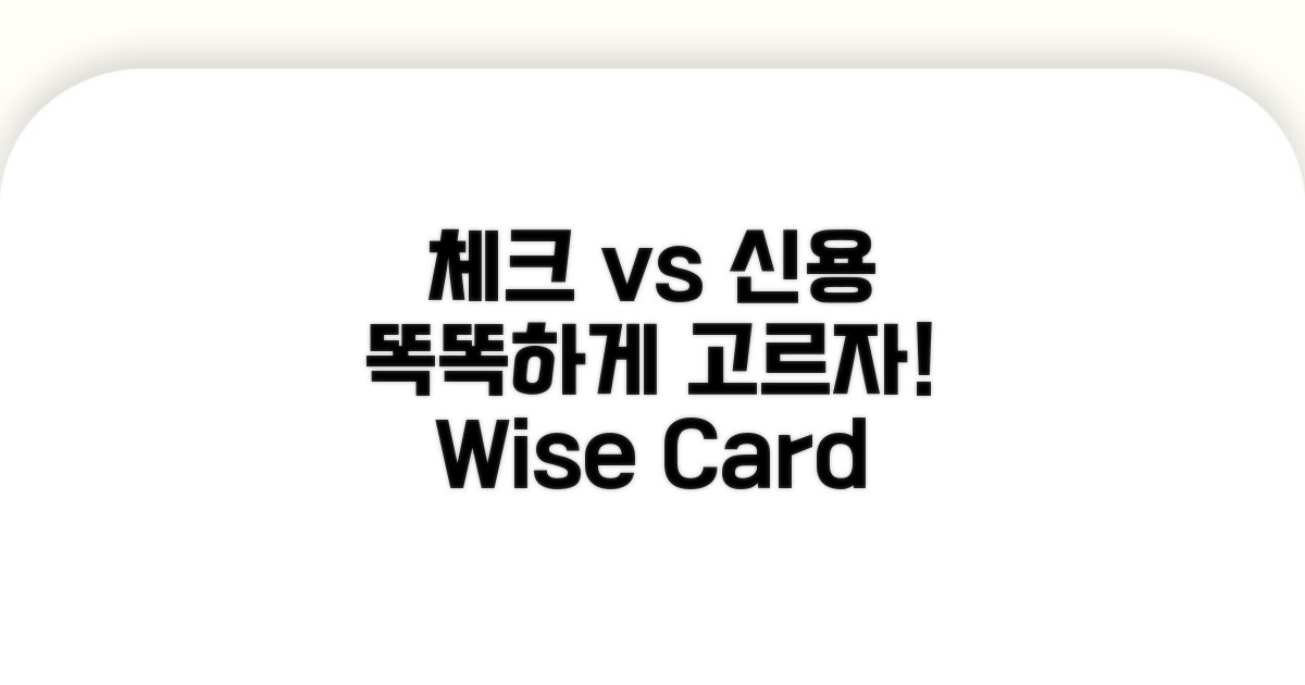 체크카드 vs 신용카드 핵심 차이