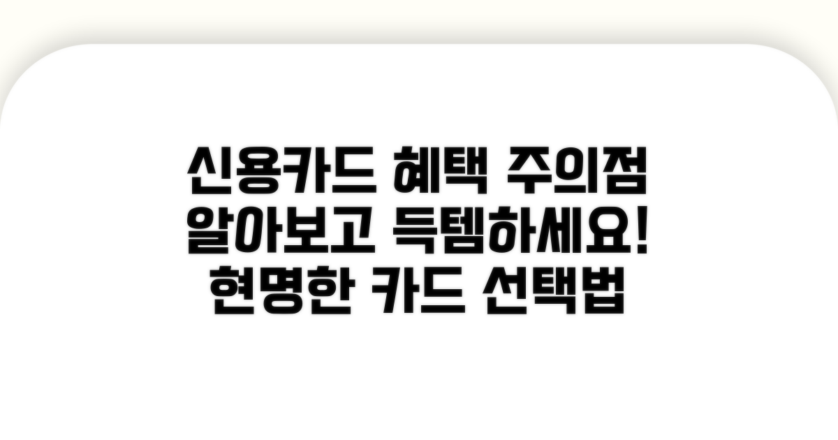 신용카드 혜택과 주의점 비교