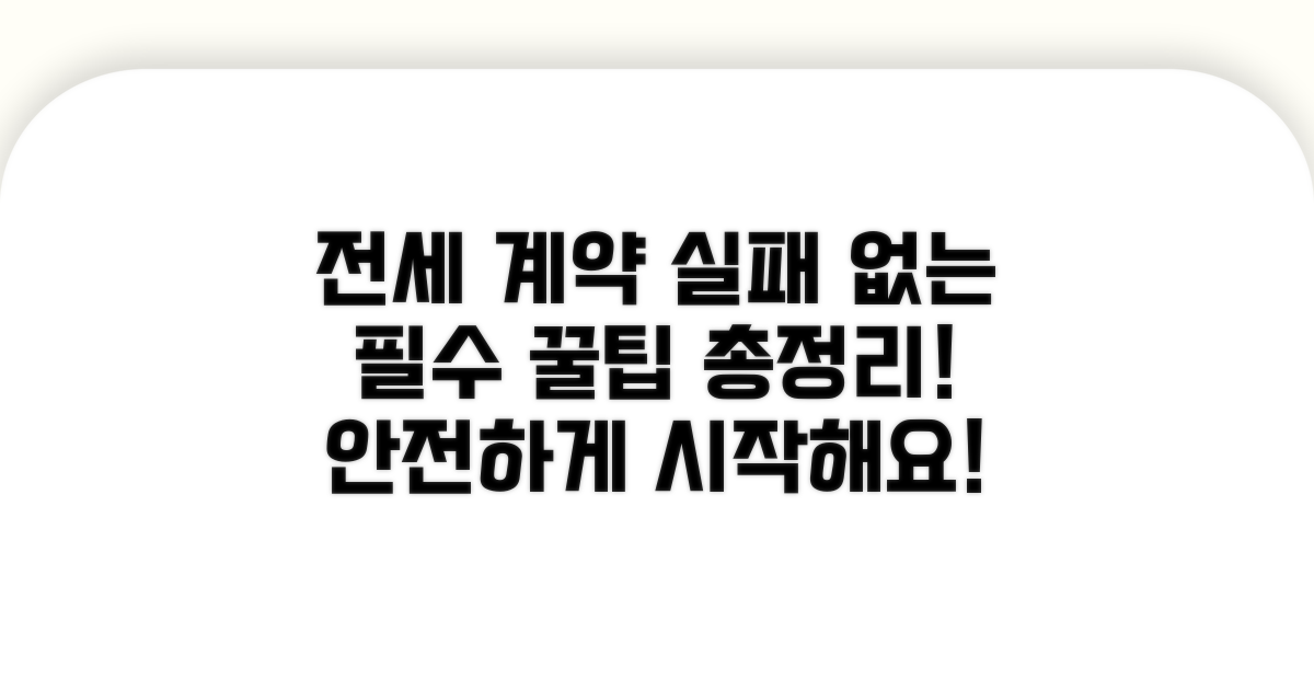 안전한 전세 계약을 위한 팁