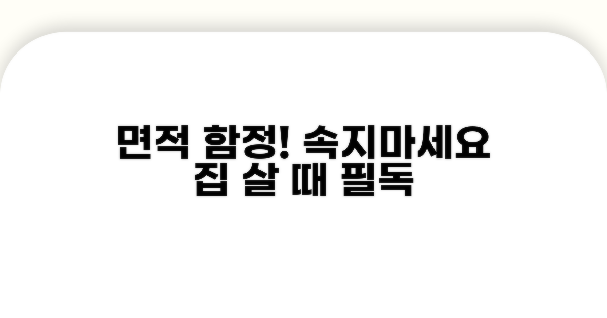 주의해야 할 면적 관련 함정