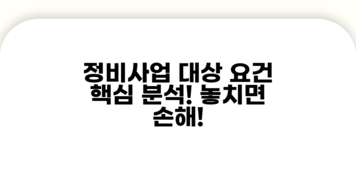 정비사업 대상 요건 상세 분석