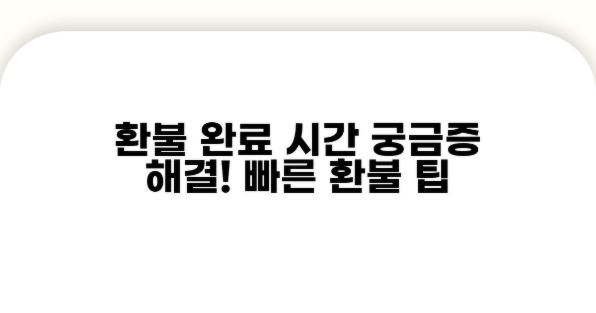 환불 완료까지 걸리는 시간