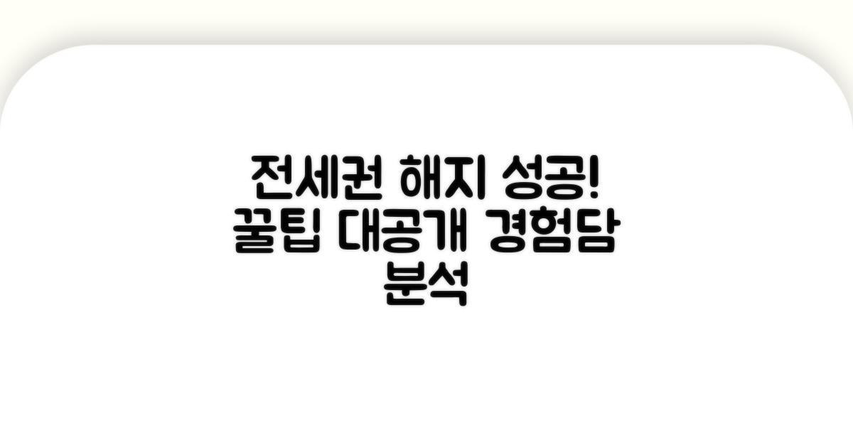 전세권 해지 성공 사례 분석