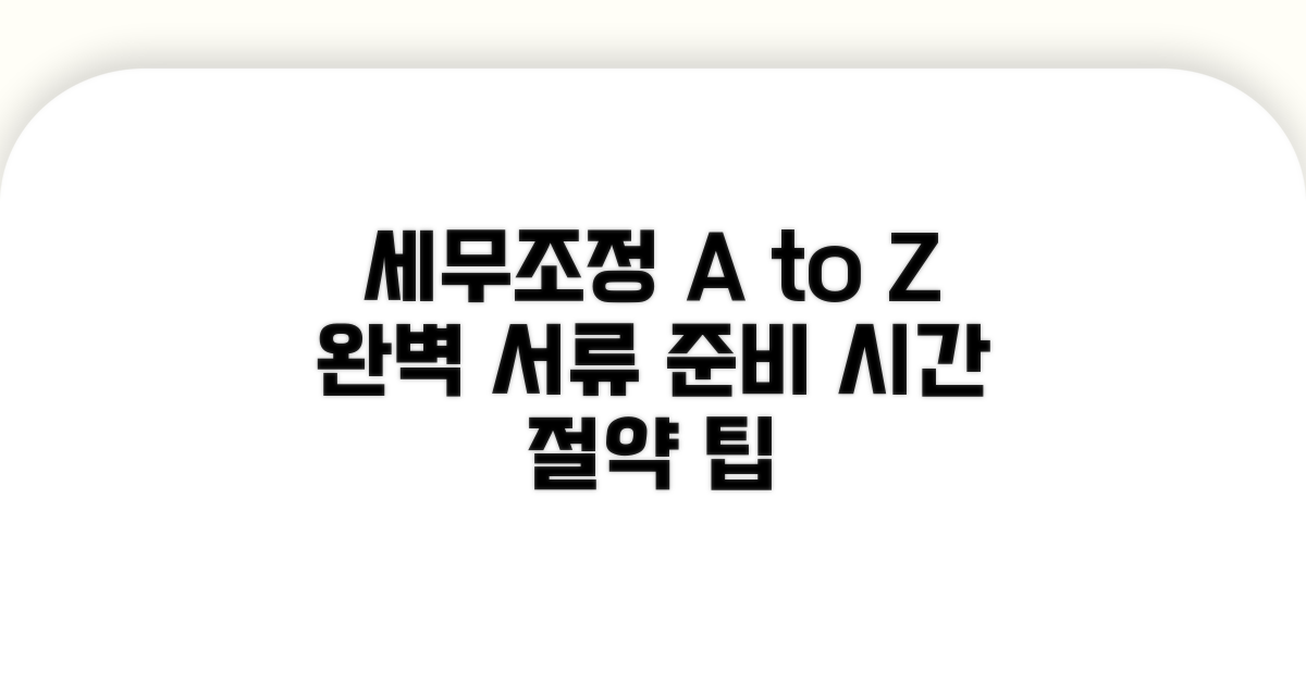 세무조정 서류 준비 완벽 가이드