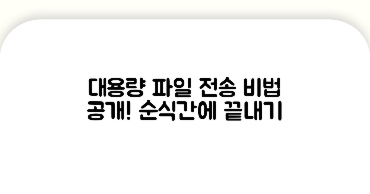 대용량 문서/사진/동영상 전송 비법