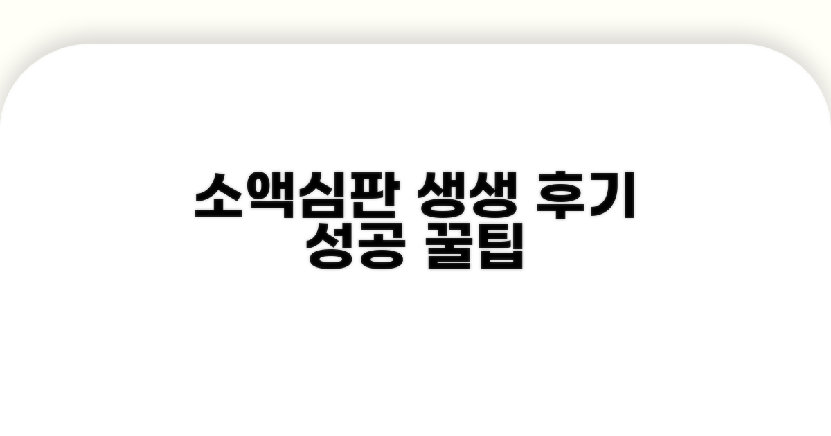 소액심판청구 경험담 생생 후기