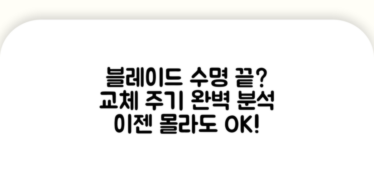 블레이드 수명, 교체 주기 총정리