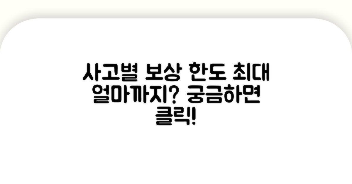 사고별 보상 한도, 얼마까지 가능할까?
