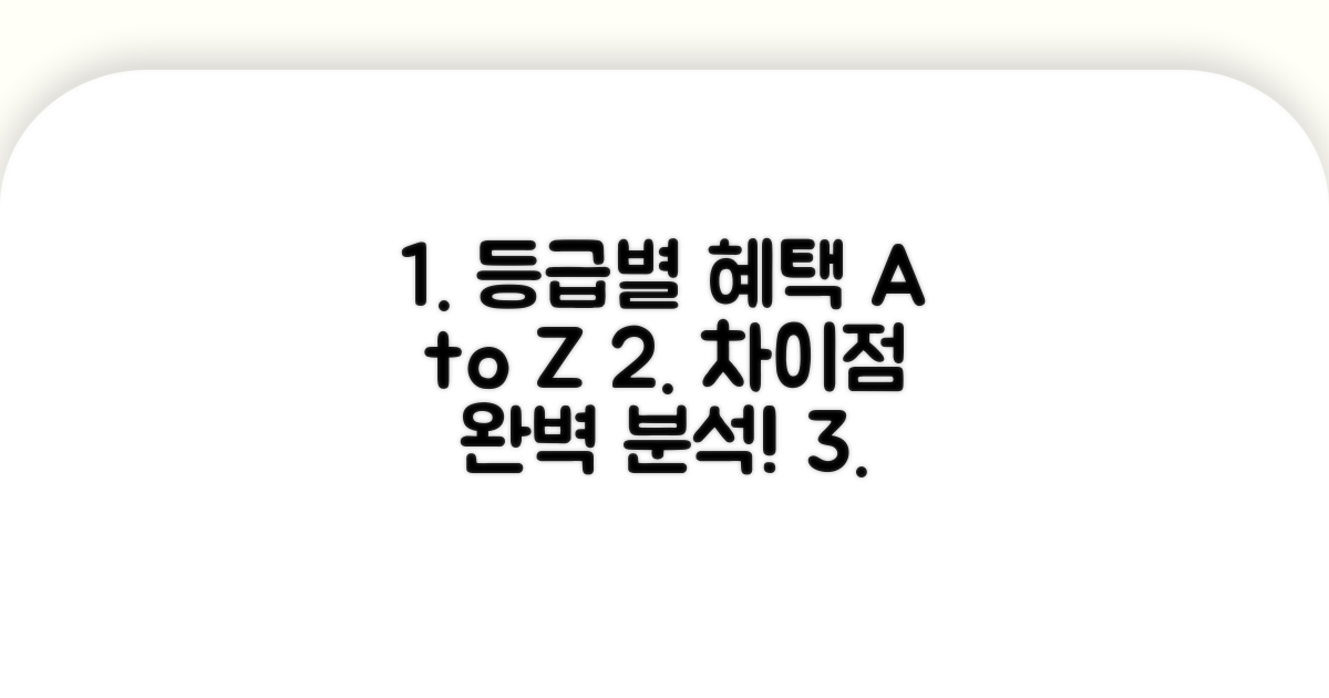 등급별 서비스 내용과 이용 방법