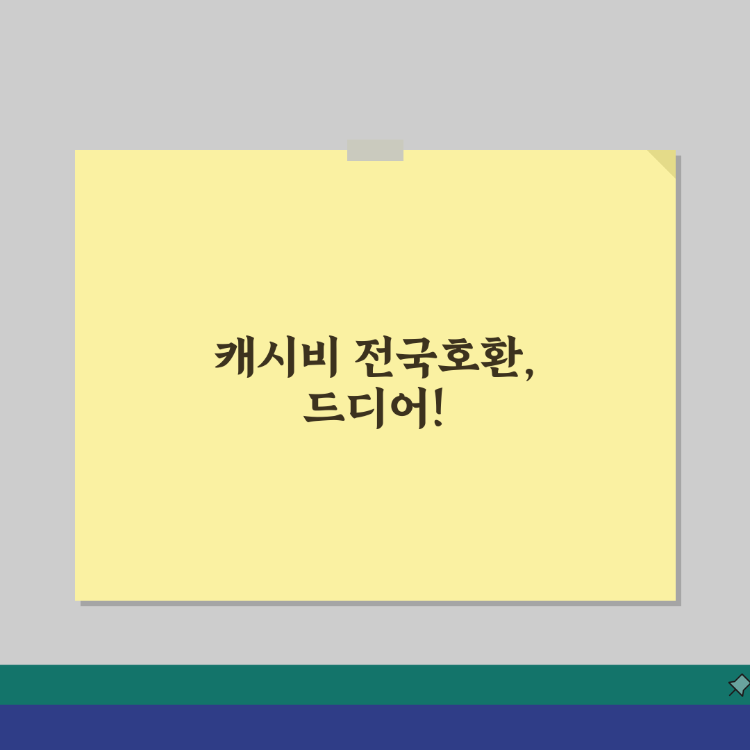 캐시비 전국호환 | 지역별 사용범위 솔직후기, 직접 해보니 이랬어요