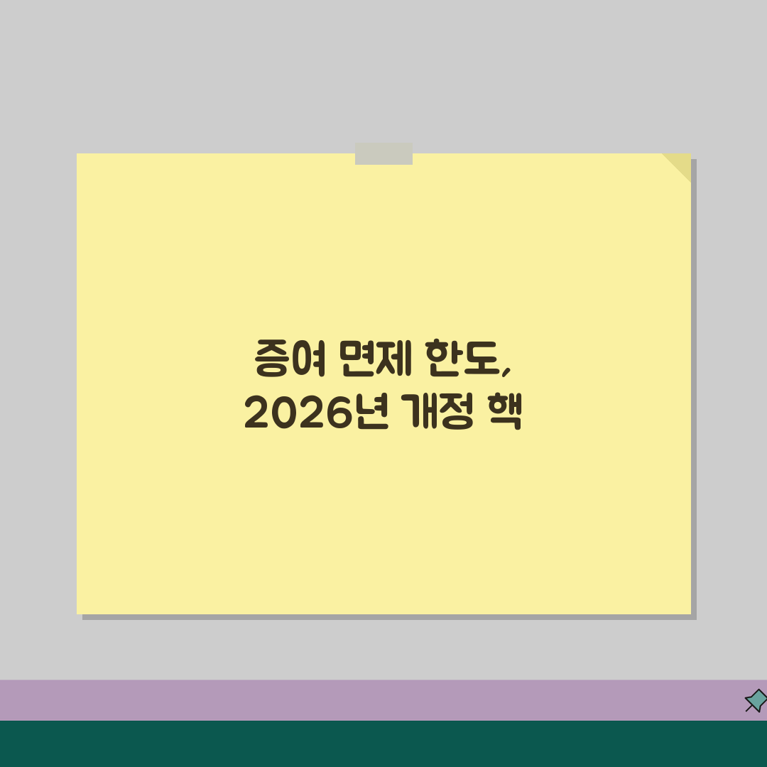 증여세 면제한도 총정리 | 2026년 개정된 면제기준과 한도액 꿀팁 공유할게요!